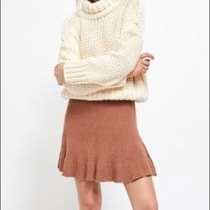 Free people for anthropology  cocoa mini skirt XL